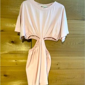 Free People Beach Dress Size Small Pink cut outs